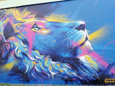 Le lion coloré de Doha. - Gilles Gallois
