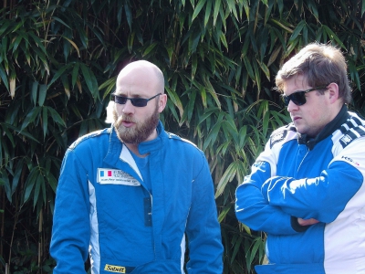 Xavier Blondel (à gauche) va prendre le départ de ses troisièmes 24h de Rouen, les deuxièmes avec E-boat Racing. - E-boat Racing