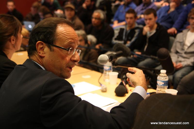 François Hollande au CFA de Caen - Maxence Gorréguès- Tendance Ouest