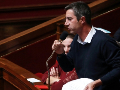 François Ruffin, député de  La France insoumise à l'Assemblée nationale à Paris, le 11 octobre 2017 - JACQUES DEMARTHON [AFP/Archives]