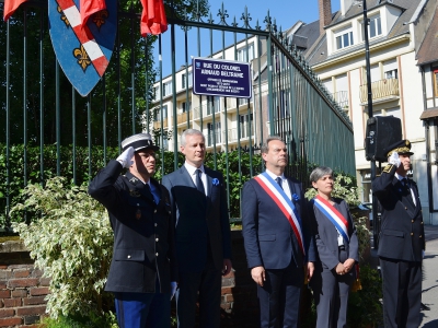 La ville d'Évreux a désormais sa rue du Colonel Arnaud Beltrame. - Amaury Tremblay