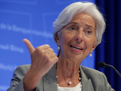 Christine Lagarde, la directrice générale du FMI, à Washington, le 12 octobre 2017 - CHIP SOMODEVILLA [GETTY IMAGES NORTH AMERICA/AFP/Archives]