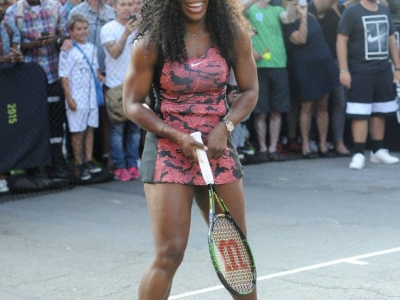 La joueuse de tennis américaine Serena Williams, lors d'un événement Nike à New York aux États-Unis, le 24 août 2015 - Brad Barket [GETTY IMAGES NORTH AMERICA/AFP/Archives]
