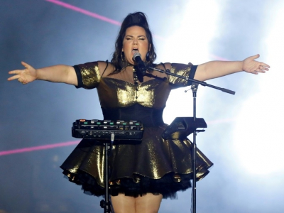 La chanteuse Netta en concert à Tel Aviv en Israël, le 10 avril 2018 - JACK GUEZ [AFP/Archives]