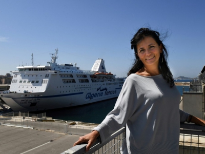 Christine Cabau Woehrel, nouvelle dirigeante du Grand port maritime de Marseille - BORIS HORVAT [AFP]