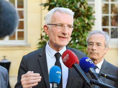 Le patron de la SNCF Guillaume Pepy à l'Hôtel Matignon à Paris, le 7 mai 2018 - Christophe ARCHAMBAULT [AFP/Archives]