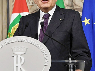 Le président italien Sergio Mattarella le 7 mai 2018 au palais du Quirinal à Rome - Andreas SOLARO [AFP]