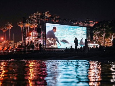 Cinéma de la Plage, où les films en compétition sont diffusés gratuitement en plein air pendant le Festival de Cannes - Olivier MORIN [AFP/Archives]