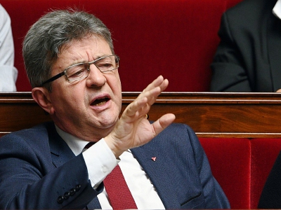 Jean-Luc Mélenchon, leader de La France insoumise, à l'Assemblée nationale à Paris le 16 mai 2018 - Eric FEFERBERG [AFP]