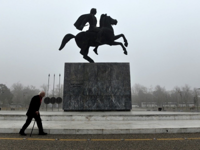 La statue d'Alexandre le Grand à Tessalonique en Grèce le 17 janvier 2018 - SAKIS MITROLIDIS [AFP/Archives]