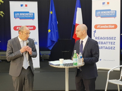 Le maire d'Alençon Emmanuel Darcissac a accueilli le Ministre. - Eric Mas