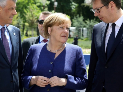 La chancelière allemande Angela Merkel à Sofia en Bulgarie, le 17 mai 2018 - Ludovic MARIN [AFP]