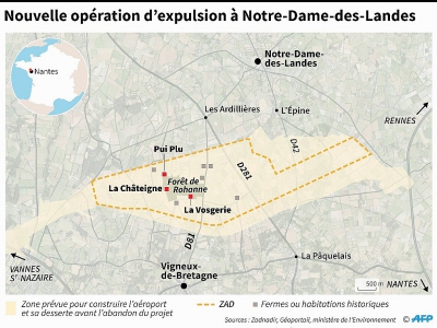 Nouvelle opération d'expulsion à Notre-Dame-des-Landes - Paul DEFOSSEUX [AFP]
