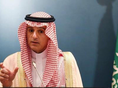 Le ministre des Affaires étrangères Adel al-Jubeir, à Riyadh le 29 avril 2018 - FAYEZ NURELDINE [AFP/Archives]