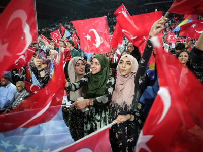 Meeting électoral tenu par le président turc Recep Tayyip Erdogan à Sarajevo le 20 mai 2018 - OLIVER BUNIC [AFP]