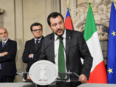Matteo Salvini, dirigeant de la Ligue, à Rome, le 21 Mai 2018 - ANDREAS SOLARO [AFP]