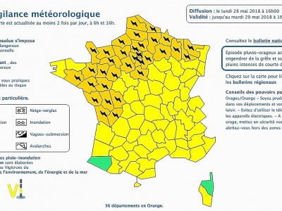 Tous les départements normands sont en vigilance orange - Météo France