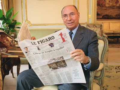 Serge Dassault, le 5 février 2002, à Paris - JOEL ROBINE [AFP/Archives]