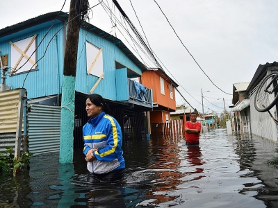 Des inondations catastrophiques provoquées par l'ouragan Maria à Porto Rico en septembre 2017 - HECTOR RETAMAL [AFP/Archives]