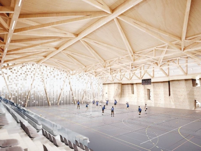 Le complexe Danton accueillera un plateau omnisports d'une capacité de 750 spectateurs. - K.Architectures