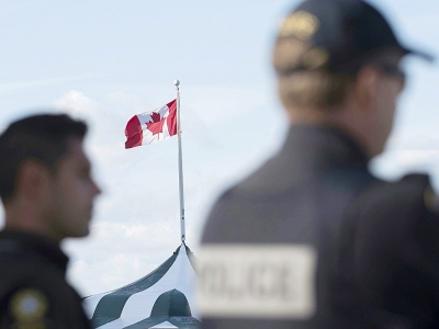 La police sera fortement déployée lors du G7 à Quebec City, le 6 juin 2018 - Lars Hagberg [AFP]