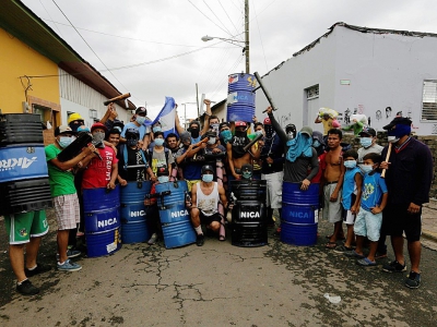 Des manifestants anti-gouvernementaux à Masaya, à 35 km de Managua, le 5 juin 2018 - INTI OCON [AFP]
