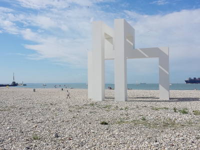 L'UP#3 : une œuvre éphémère en contreplaquer construite pour les 500 ans du Havre en 2017. - Gilles Anthoine