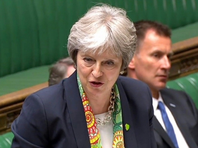 Capture vidéo de la Première ministre britannique Theresa May le 11 juin 2018 aux Communes à Londres - HO [PRU/AFP]