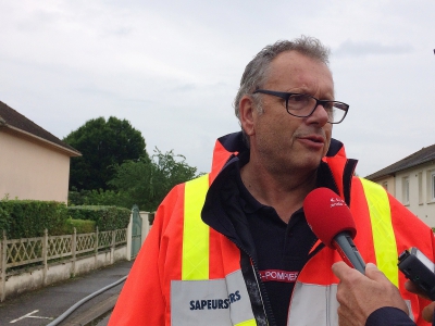 Dominique Groutel, chefs des pompiers du Mêle sur Sarthe. - Eric Mas