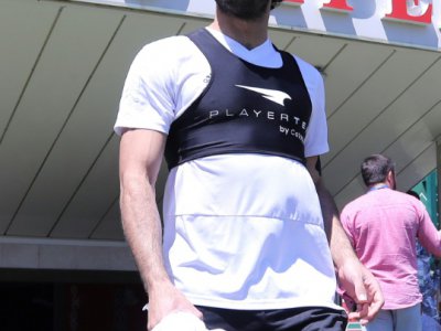 L'attaquant vedette de l'équipe d'Egypte Mohamed Salah à l'entraînement le 13 juin 2018 à Grozny - KARIM JAAFAR [AFP]