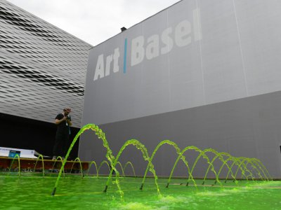 Le bâtiment abritant la foire Basel Art qui se tient à Bâle, en Suisse, du 10 au 18 juin 2018 - SEBASTIEN BOZON [AFP]