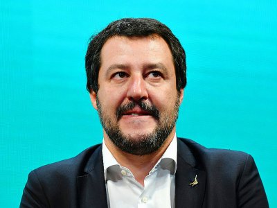 Le ministre italien de l'Intérieur et vice-Premier ministre Matteo Salvini, le 13 juin 2018 à Rome - Alberto PIZZOLI [AFP/Archives]