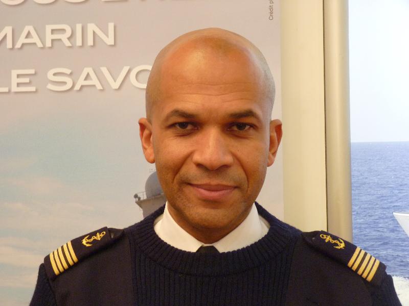 Le capitaine de vaisseau Philippe Ebanga, chef du service recrutement de la Marine Nationale