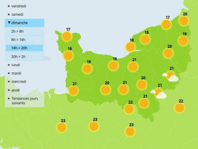 La météo du dimanche 24 juin 2018 après-midi - Météo France