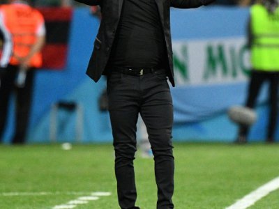 L'entraîneur de l'équipe d'Argentine Jorge Sampaoli réagit lors du match face à la Croatie au Mondial, le 21 juin 2018 à Nijni Novgorod - Johannes EISELE [AFP]