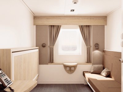 Le WB Yeats comptera 441 cabines, un confort rare pour un simple navire à passagers. - Irish Ferries