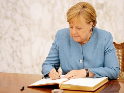 La chancelière allemande Angela Merkelà Beyrouth le 22 juin 2018 - JOSEPH EID [AFP]