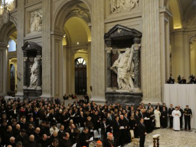 La basilique Saint-Jean de Latran à Rome, dont le président Sarkozy devient chanoine le 20 décembre 2007 - ERIC FEFERBERG [AFP/Archives]