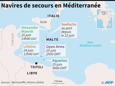 Navires de secours en Méditerranée - AFP [AFP]