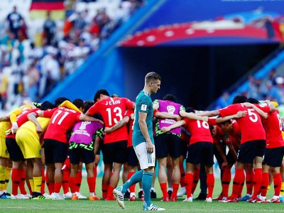 Le milieu de terrain allemand Toni Kroos, après l'élimination de son équipe dès le 1er tour du Mondial, le 27 juin 2018 à Kazan - BENJAMIN CREMEL [AFP]