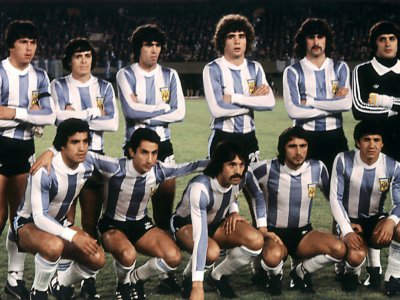 L'équipe d'Argentine avant son match contre la France lors du Mondial-1978, le 6 juin à Buenos Aires - STAFF [AFP]
