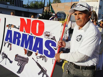 Manifestation contre les armes et la violence à Ciudad Juarez, le 23 juin 2018 au Mexique - HERIKA MARTINEZ [AFP/Archives]