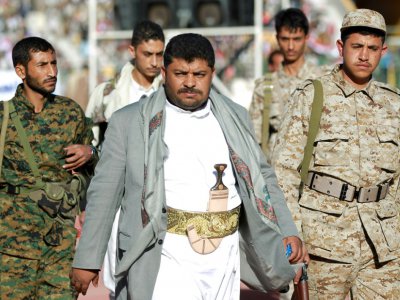 Le chef des rebelles yéménites Mohammad Ali al-Houthi à Sanaa, le 7 février 2015 - MOHAMMED HUWAIS [AFP]
