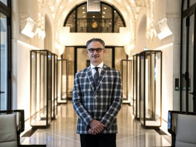 Jean-Luc-Cousty, directeur général l'hôtel Lutetia à Paris, le 6 juillet 2018 - Christophe ARCHAMBAULT [AFP]