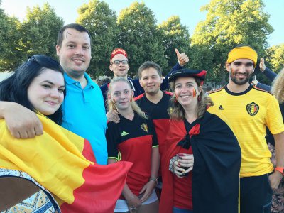 Des supporters belges étaient là pour supporter les diables rouges - Solenn Boulant