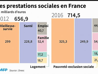 Les prestations sociales en France - Simon MALFATTO [AFP]