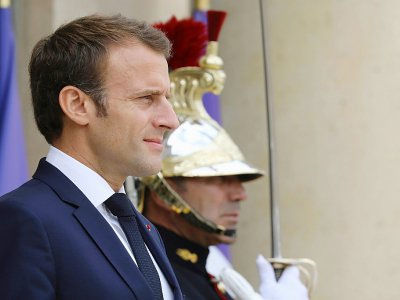 Emmanuel Macron le 20 juillet 2018 au Palais de l'Elysée à Paris - LUDOVIC MARIN [AFP/Archives]