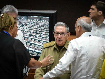 L'ancien président cubain Raul Castro (c) à l'Assemblée nationale, le 21 juillet 2018 à La Havane - Jorge BELTRAN [AFP]