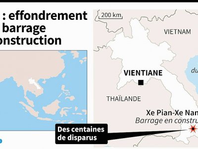 Laos: effondrement d'un barrage - Gal ROMA [AFP]