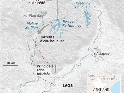 Laos : effondrement d'un barrage - Gal ROMA [AFP]